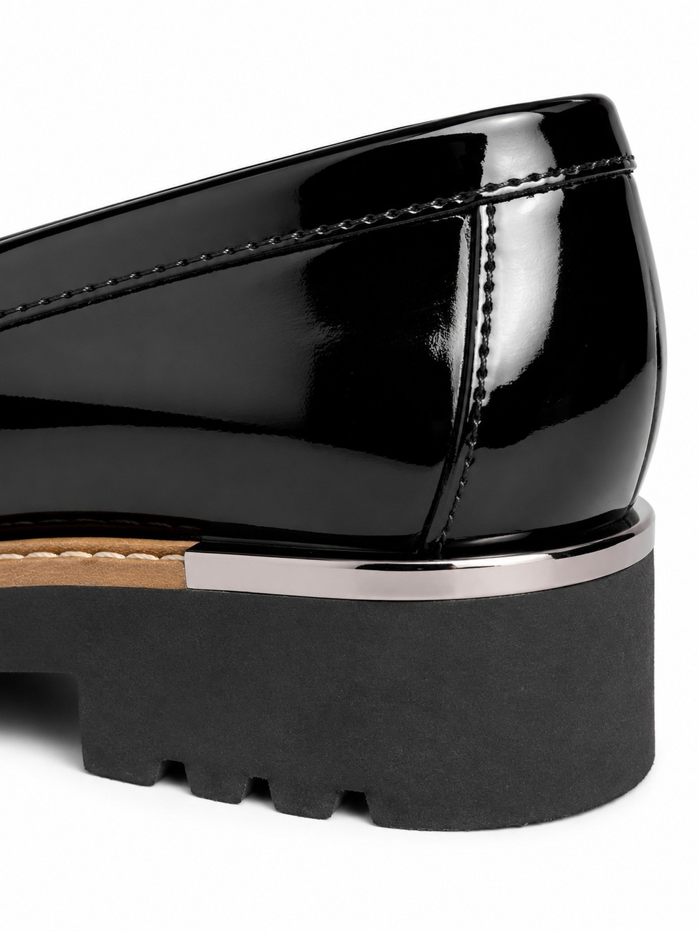 Franco Sarto Black Patent Tassel Loafers - Picture 7 of 9